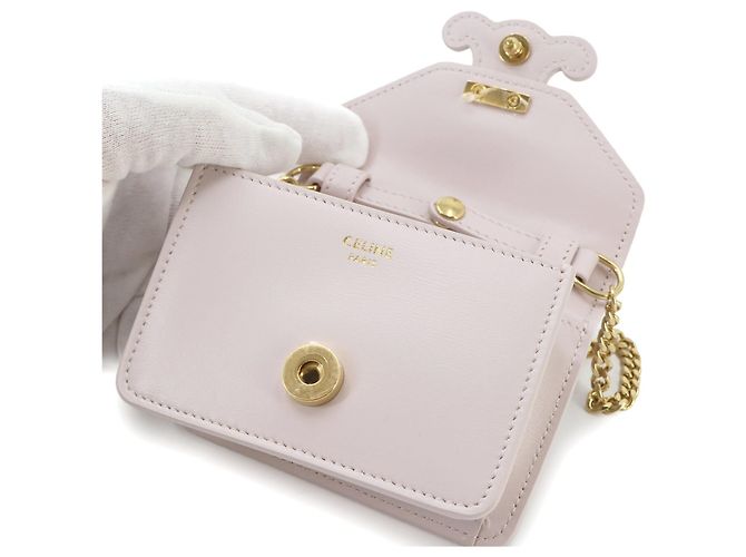 Céline Borsa a tracolla con catena Celine Triomphe Rosa - vista 5