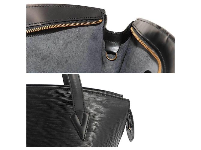 Borsa Tote Louis Vuitton Epi Saint Jacques Nero - vista 7