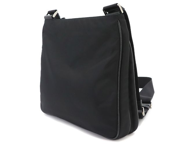Borsa a tracolla Prada in pelle Saffiano e nylon Nero - vista 3