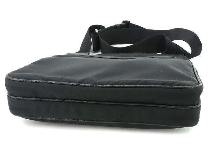 Borsa a tracolla Prada in pelle Saffiano e nylon Nero - vista 4
