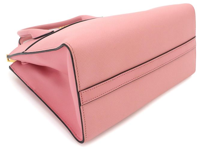 Borsa a mano/spalla 2-way Prada Saffiano Rosa - vista 4