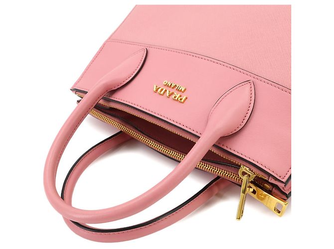 Borsa a mano/spalla 2-way Prada Saffiano Rosa - vista 5