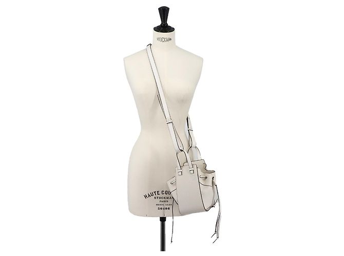 Loewe Hammock Drawstring Mini Handtasche Weiß - Ansicht 7