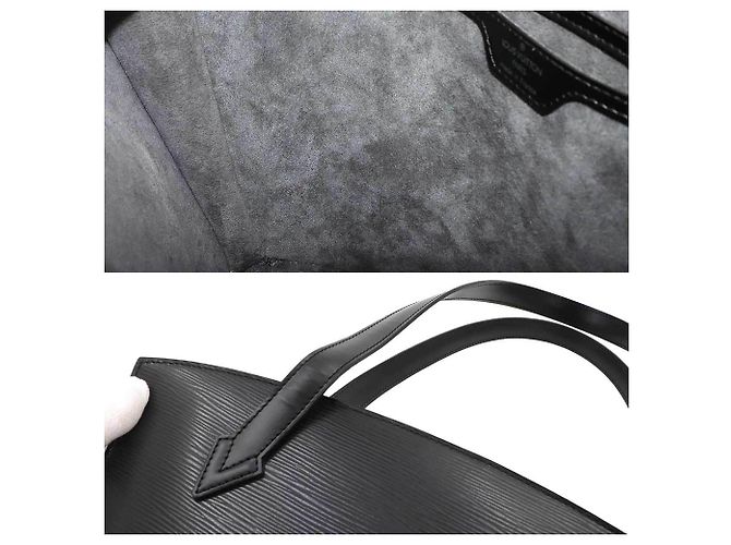 Borsa Louis Vuitton Epi Saint Jacques Nero - vista 7