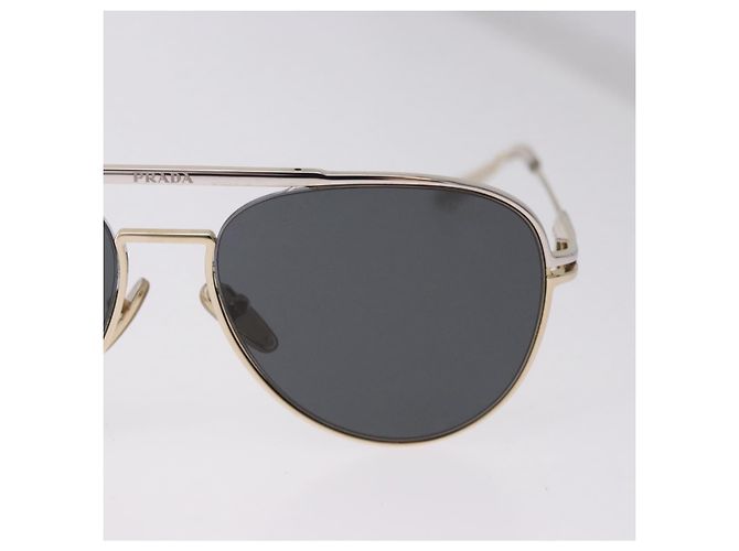Gafas de sol PRADA Metal Gold Black Auth BA15434 Negro Dorado - vista 4