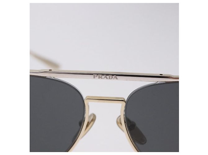 Gafas de sol PRADA Metal Gold Black Auth BA15434 Negro Dorado - vista 5