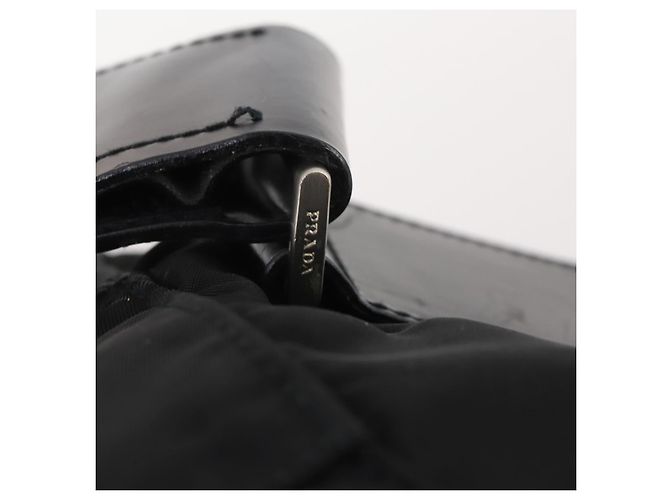 PRADA Boston Bag Nylon 2way Schwarz Silber Auth 200299A - Ansicht 10