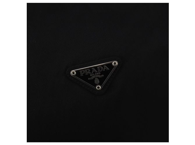 PRADA Boston Bag Nylon 2way Schwarz Silber Auth 200299A - Ansicht 19
