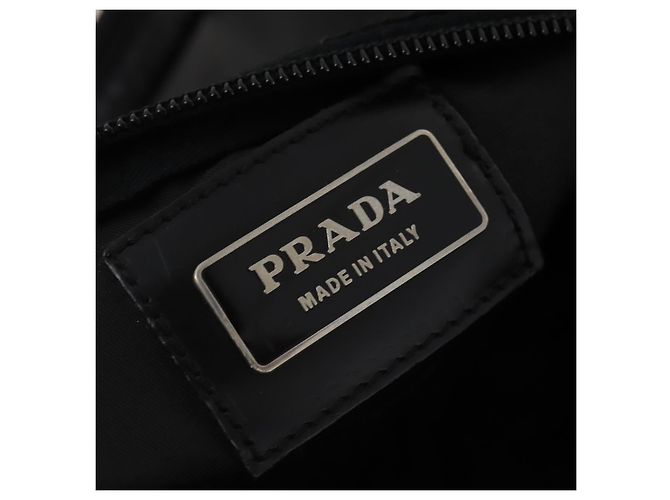PRADA Boston Bag Nylon 2way Schwarz Silber Auth 200299A - Ansicht 23