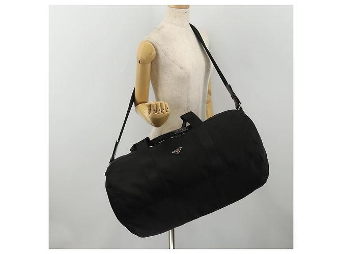 PRADA Boston Bag Nylon 2way Schwarz Silber Auth 200299A - Ansicht 24