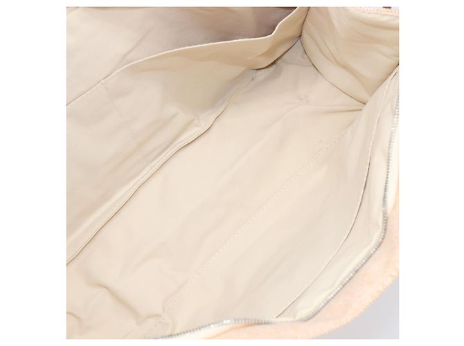 Hermès Borsa Pochette HERMES Fourre Tout Canvas Beige Silver Auth bs36870 Argento - vista 14