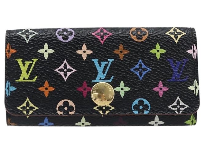 LOUIS VUITTON Monogram Multicolor Multicles 4 Key Case Black M60044 Auth 199374 Nero - vista 13