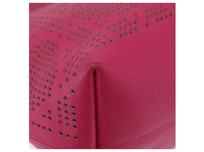 Borsa Tote Christian Dior Pelle Rosa Argento Auth 197818 - vista 10