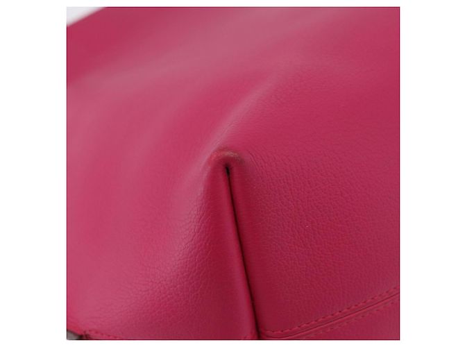 Borsa Tote Christian Dior Pelle Rosa Argento Auth 197818 - vista 12