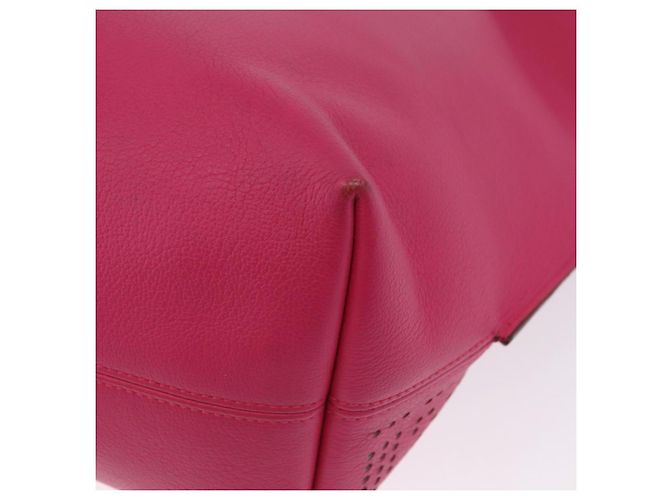 Borsa Tote Christian Dior Pelle Rosa Argento Auth 197818 - vista 13