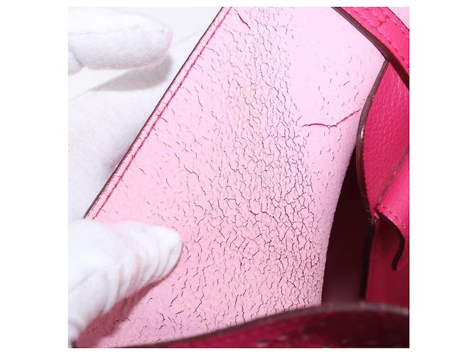 Borsa Tote Christian Dior Pelle Rosa Argento Auth 197818 - vista 16