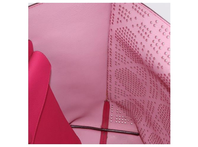 Borsa Tote Christian Dior Pelle Rosa Argento Auth 197818 - vista 18
