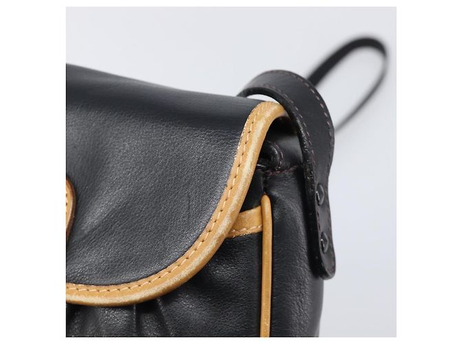 Céline Borsa a tracolla CELINE in pelle nera e oro Auth 199823 Nero D'oro - vista 10
