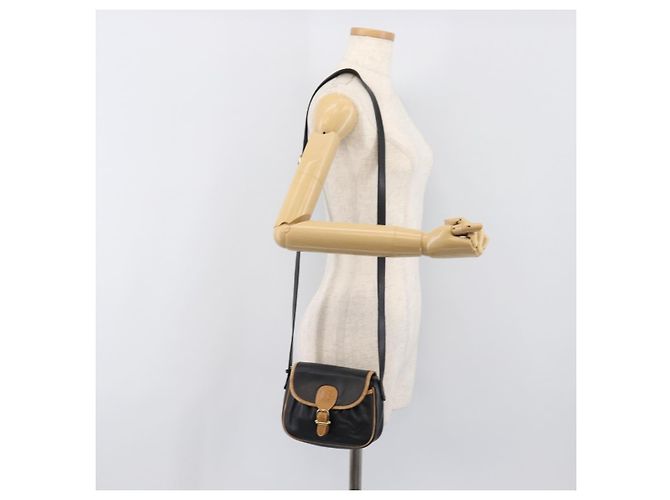 Céline Borsa a tracolla CELINE in pelle nera e oro Auth 199823 Nero D'oro - vista 25
