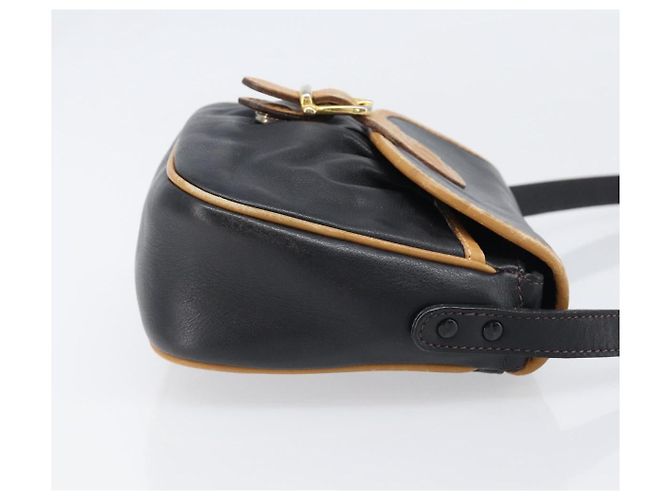 Céline Borsa a tracolla CELINE in pelle nera e oro Auth 199823 Nero D'oro - vista 3