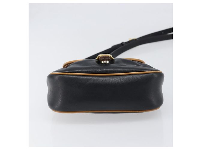Céline Borsa a tracolla CELINE in pelle nera e oro Auth 199823 Nero D'oro - vista 5