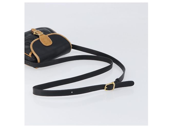 Céline Borsa a tracolla CELINE in pelle nera e oro Auth 199823 Nero D'oro - vista 7