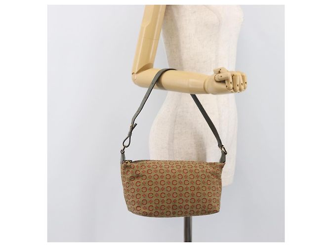 Céline CELINE C Macadam Canvas Handtasche Beige Gold Auth 199397 Golden - Ansicht 22