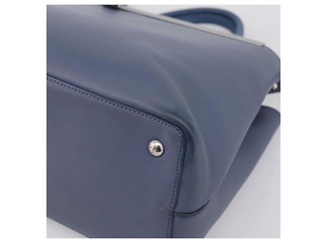 Borsa a mano FENDI To Joule in pelle 2way Blu Argento Auth bs36816 - vista 15