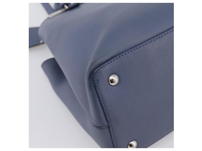 Borsa a mano FENDI To Joule in pelle 2way Blu Argento Auth bs36816 - vista 16