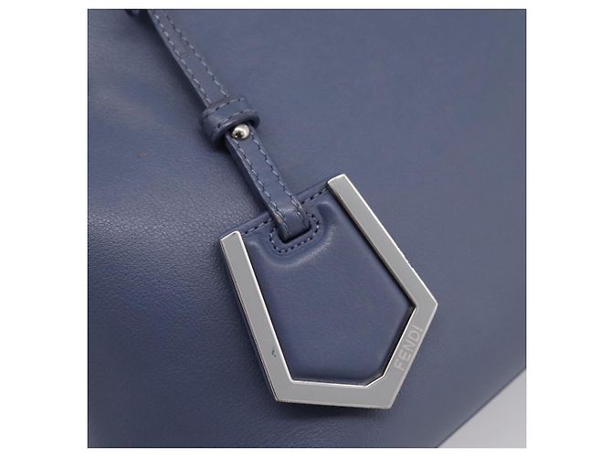 Borsa a mano FENDI To Joule in pelle 2way Blu Argento Auth bs36816 - vista 18