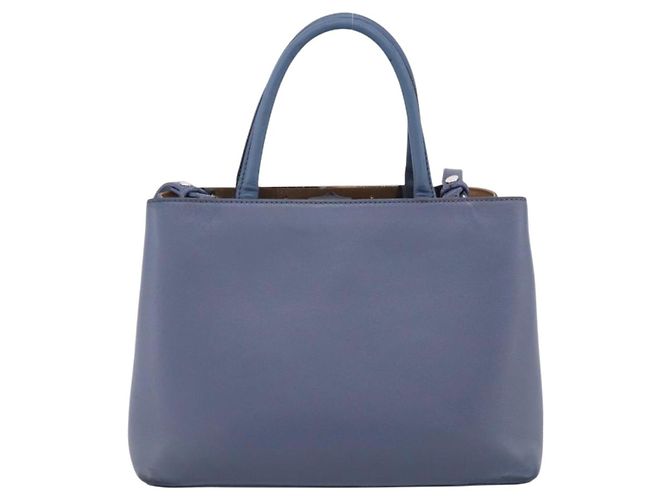 Borsa a mano FENDI To Joule in pelle 2way Blu Argento Auth bs36816 - vista 2