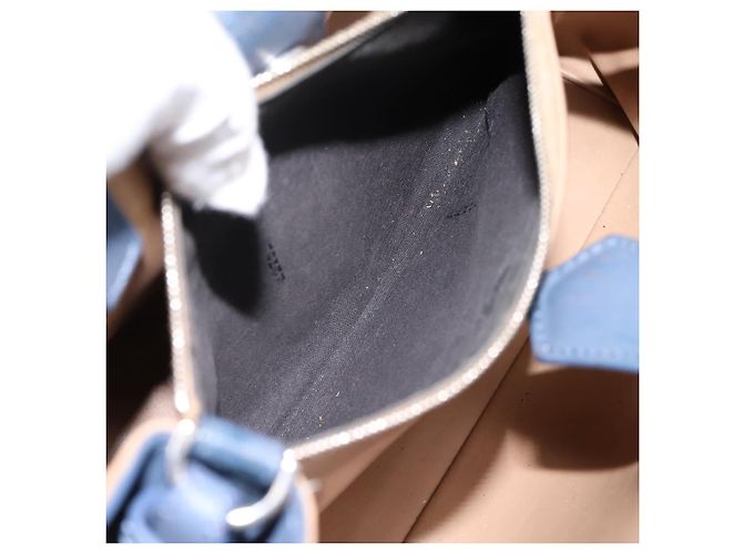 Borsa a mano FENDI To Joule in pelle 2way Blu Argento Auth bs36816 - vista 24