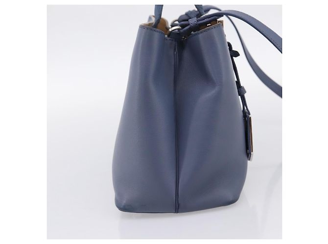 Borsa a mano FENDI To Joule in pelle 2way Blu Argento Auth bs36816 - vista 3