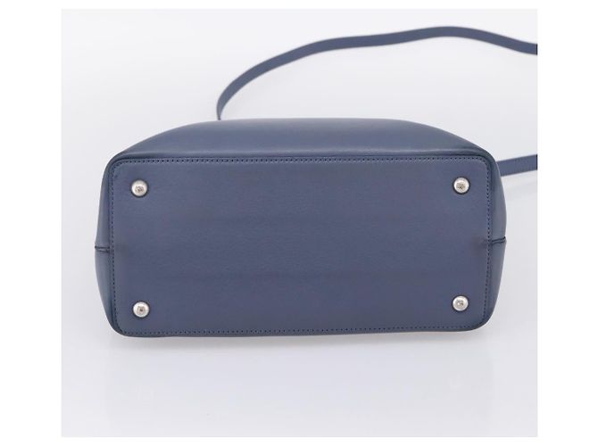 Borsa a mano FENDI To Joule in pelle 2way Blu Argento Auth bs36816 - vista 5