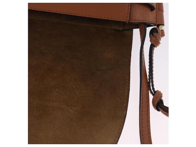 Borsa a tracolla LOEWE Mini Gate Bag in pelle blu e oro Auth ka5984A D'oro - vista 10