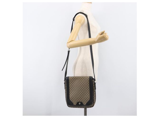 Borsa a tracolla GUCCI Diamante Canvas Pelle Marrone Argento 295679 Auth ka6042 - vista 23
