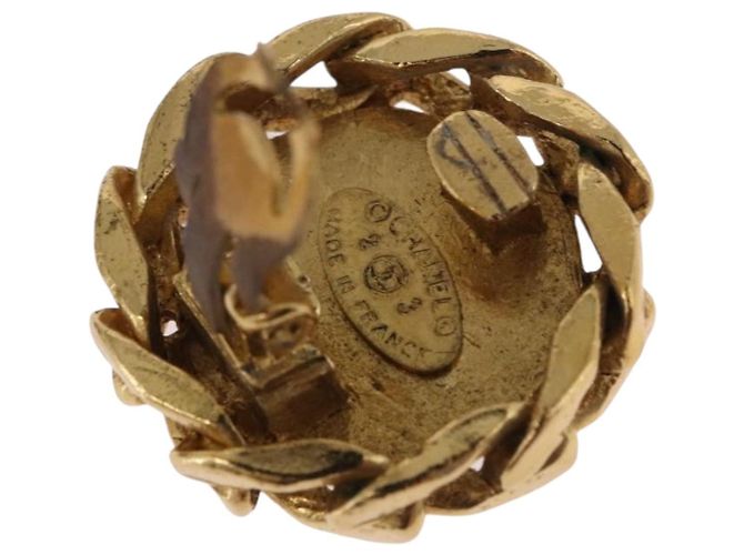 Orecchini CHANEL Metallo Tono Oro CC Auth 197928M - vista 10