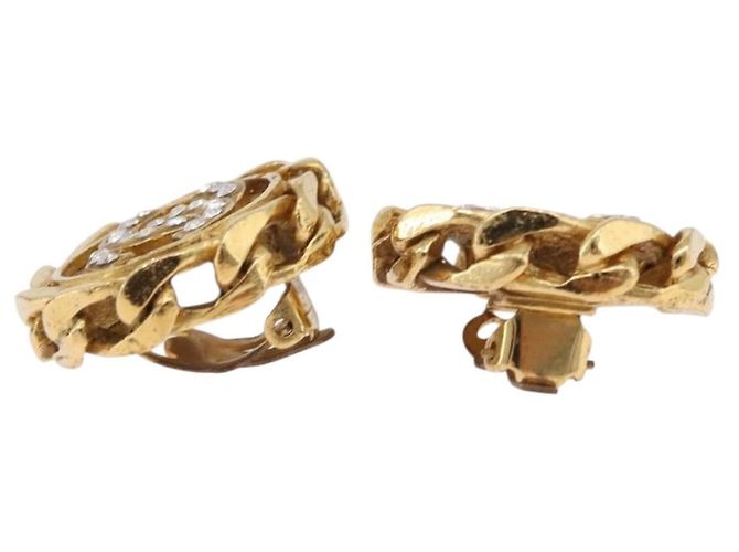 Orecchini CHANEL Metallo Tono Oro CC Auth 197928M - vista 14