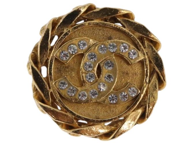 Orecchini CHANEL Metallo Tono Oro CC Auth 197928M - vista 3
