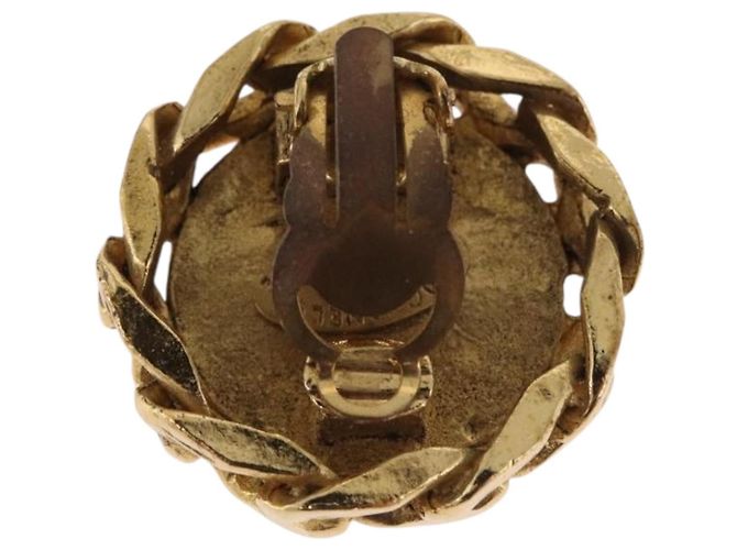Orecchini CHANEL Metallo Tono Oro CC Auth 197928M - vista 4
