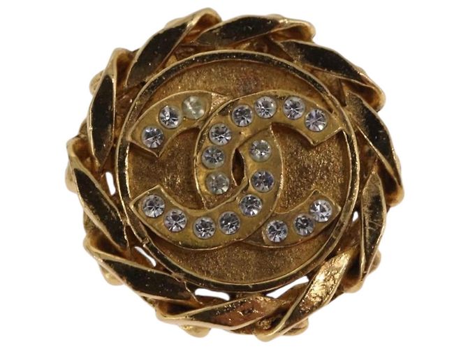 Orecchini CHANEL Metallo Tono Oro CC Auth 197928M - vista 8