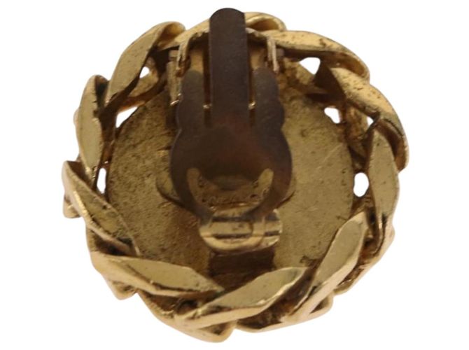 Orecchini CHANEL Metallo Tono Oro CC Auth 197928M - vista 9