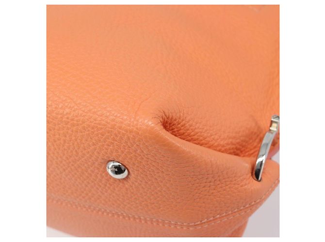 Salvatore Ferragamo Sofia Gancini Tasche Leder 2way Orange Silver Auth 199221V Silber - Ansicht 17