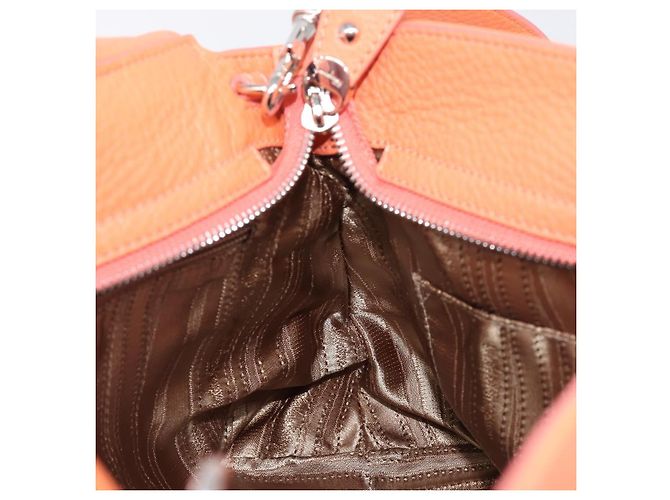 Salvatore Ferragamo Sofia Gancini Tasche Leder 2way Orange Silver Auth 199221V Silber - Ansicht 23
