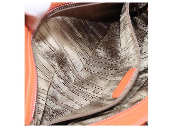 Salvatore Ferragamo Sofia Gancini Tasche Leder 2way Orange Silver Auth 199221V Silber - Ansicht 26