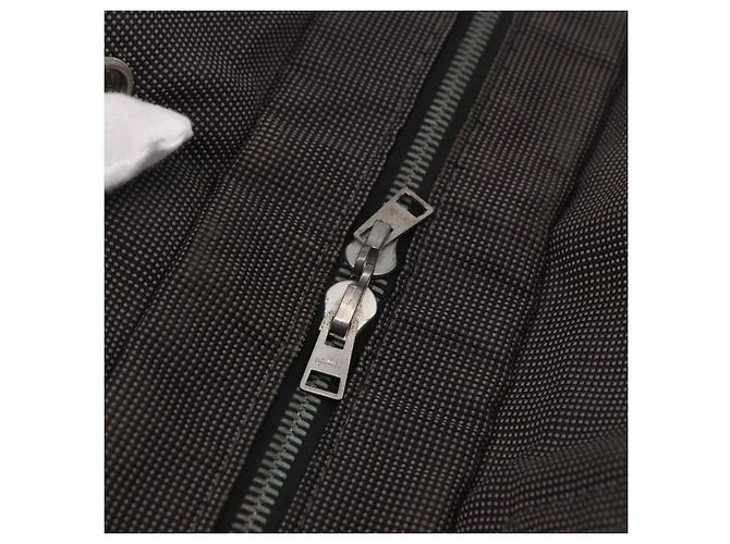 Hermès HERMES Her Line MM Handtasche Canvas Grau Silber Auth 200067 Braun - Ansicht 15