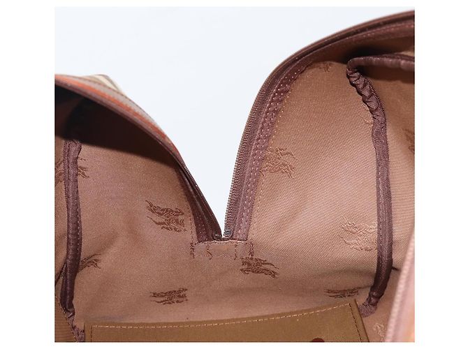Sac Boston Burberrys Nova Check Canvas Beige Gold Auth 197879A Doré - vue 20