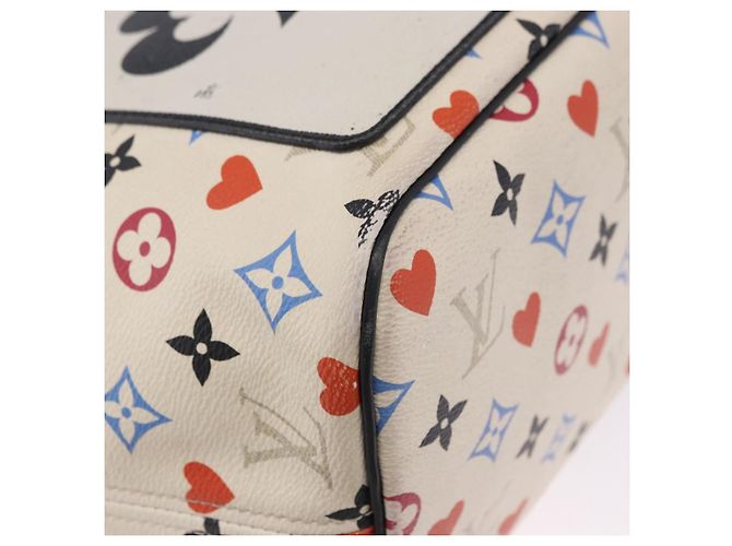 LOUIS VUITTON Monogram Game On Neverfull MM Tote Bag White M57462 LV Auth 202187 Bianco Monogramma - Ansicht 10