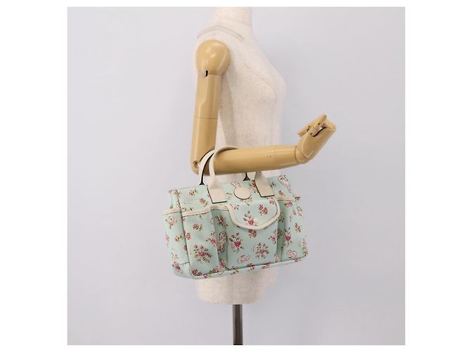 Borsa a Mano GUCCI Canvas Azzurro 628159 Auth ka6023V Blu chiaro - vista 22