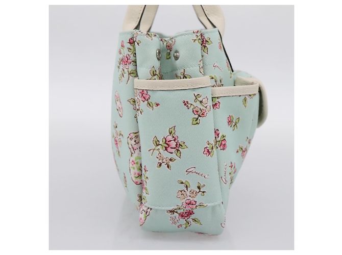 Borsa a Mano GUCCI Canvas Azzurro 628159 Auth ka6023V Blu chiaro - vista 3